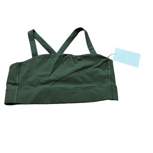 NWT Everlane Perform Criss Cross Back Sports Bra Dark Green Size M Women